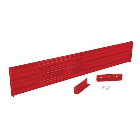 Vestil Drop-In Style Guard Rail 8 Ft Red GR-F3R-DI-8-RD